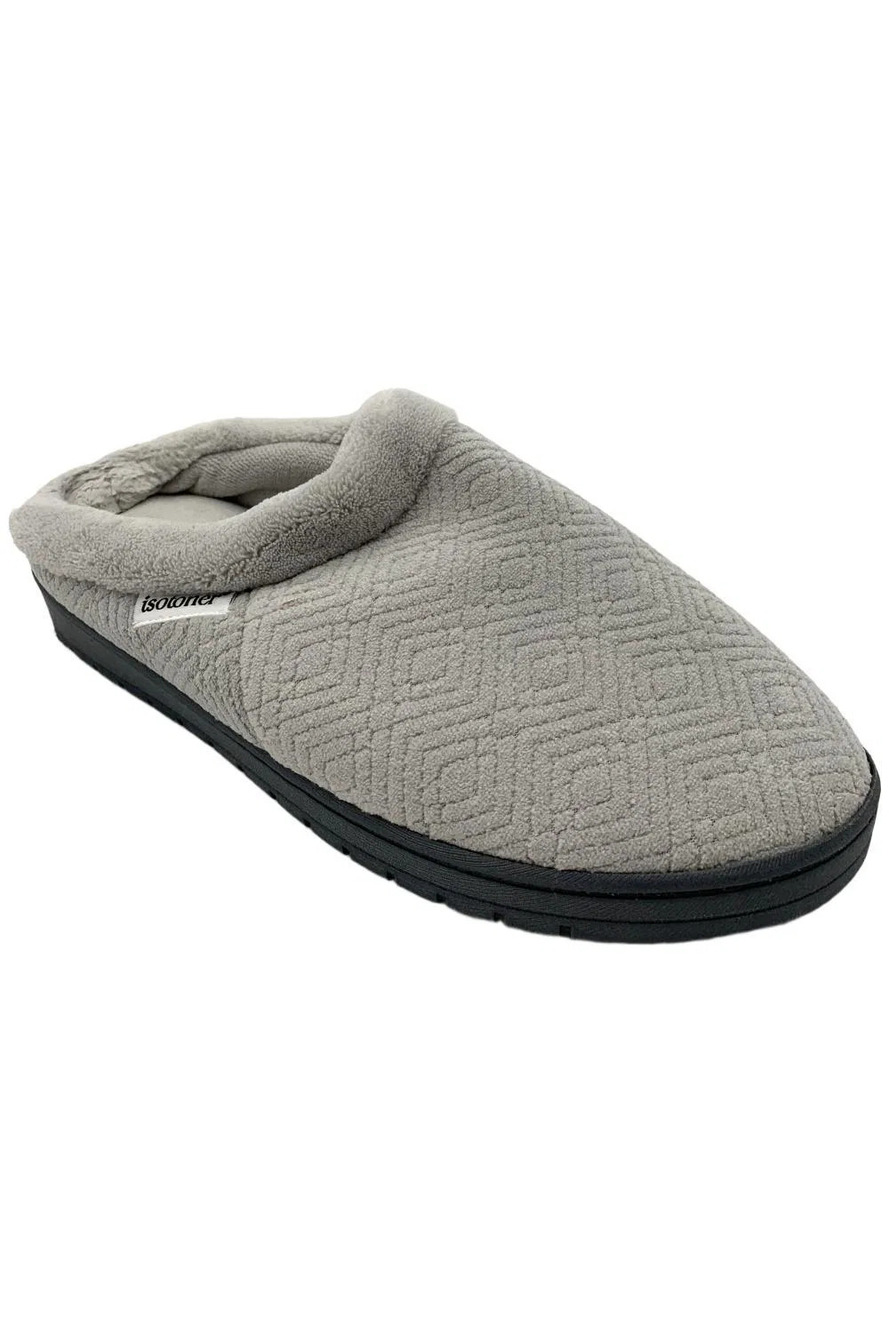 Isotoner Women's Gemma Slip On Slide Slippers Gray - Medium